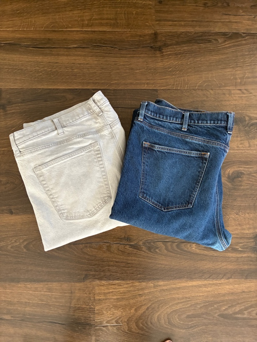 Mens express jeans Pair of Denim Jeans - Blue and Light gray